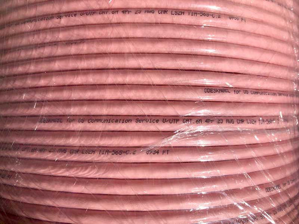 Cable marking: Ethernet cable cat6a UTP Riser cable LSZH Pure solid copper network cable
