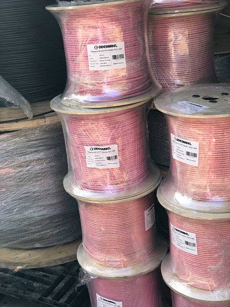 Warehouse in Orlando: Ethernet cable cat 6a Low Smoke PVC Riser cable UScomService - Pure solid copper UTP bulk 1000 ft spool