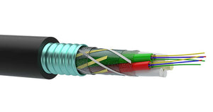 OKLBg armored fiber optic cable for burial, ducts, and pipes